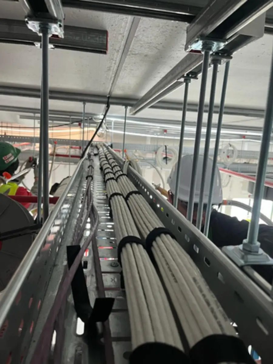 Industrial electrical cable routing