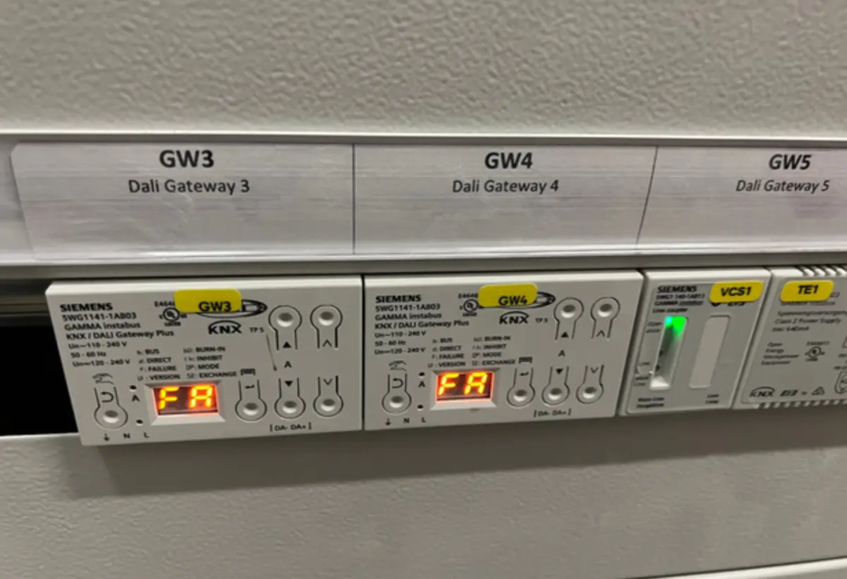 Commissioned control modules in an electrical cabinet